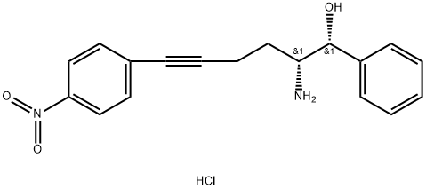 chlorowodorek (1R,2R)-2-amino-6-(4-nitrofenylo)-1-fenyloheks-5-yn-1-olu