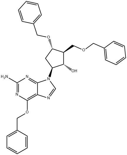 (1S,2S,3S,5S)-5-(2-amino-6-(benzyloksy)-9H-puryn-9-ylo)-3-(benzyloksy)-2-(benzyloksymetylo)cyklopentanol