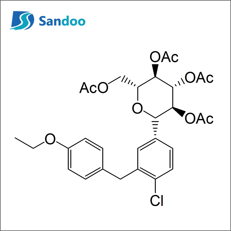 Trioctan (2R,3R,4R,5S,6S)-2-(acetoksymetylo)-6-(4-chloro-3-(4-etoksybenzylo)fenylo)tetrahydro-2H-pirano-3,4,5-triylu