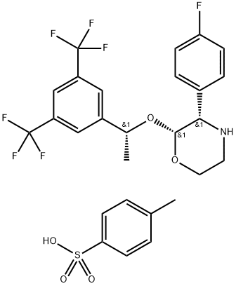 4-metylobenzenosulfonian (2R,3S)-2-[(1R)-1-[3,5-Bis(trifluorometylo)fenylo]etoksy]-3-(4-fluorofenylo)morfoliny