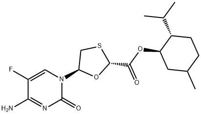 Kwas (2R,5S)-5-(4-amino-5-fluoro-2-okso-1(2H)-pirymidynylo)-1,3-oksatiolano-2-karboksylowy, (1R,2S,5R)-5- ester metylo-2-(1-metyloetylo)cykloheksylowy