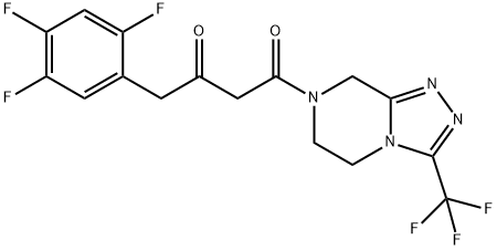 (2Z)-4-okso-4-[3-(trifluorometylo)-5,6-dihydro-[1,2,4]triazolo[4,3-a]pirazyno-7(8H)-ylo]-1- (2,4,5-trifluorofenylo)butan-2-on