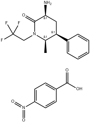 4-nitrobenzoesan (3S,5S,6R)-6-metylo-2-okso-5-fenylo-1-(2,2,2-trifluoroetylo)piperydyno-3-aminy