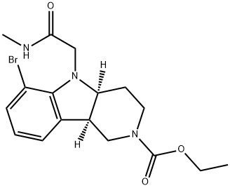 (4aS,9bR)-etylo 6-bromo-5-(2-(metyloamino)-2-oksoetylo)-3,4,4a,5-tetrahydro-1H-pirydo[4,3-b]indol-2(9bH )-karboksylan