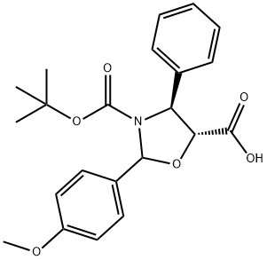Kwas (4S,5R)-3-tert-butoksykarbony-2-(4-anyzylo)-4-fenylo-5-oksazolidynokarboksylowy