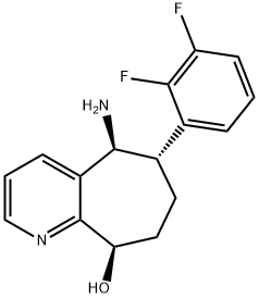 (5S,6S,9R)-5-amino-6-(2,3-difluorofenylo)-6,7,8,9-tetrahydro-5H-cyklohepta[b]pirydyn-9-ol