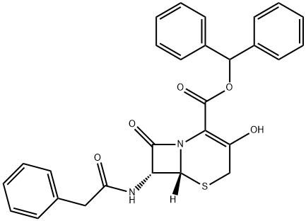 Ester difenylometylowy kwasu (6R,7R)-3-hydroksy-8-okso-7-[(fenyloacetylo)amino]-5-tia-1-azabicyklo[4.2.0]okt-2-eno-2-karboksylowego