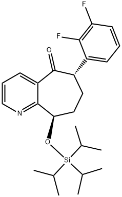 (6S,9R)-6-(2,3-difluorofenylo)-6,7,8,9-tetrahydro-9-[[tris(1-metyloetylo)sililo]oksy]-5H-cyklohepta[b]pirydyn-5 -jeden