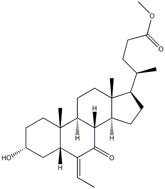 Kwas (E/Z)-3α-hydroksy-6-etylideno-7-keto-5β-cholan-24-owy Ester metylowy