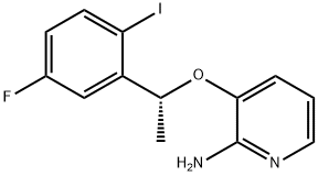 (R)-3-(1-(5-fluoro-2-jodofenylo)etoksy)pirydyno-2-amina