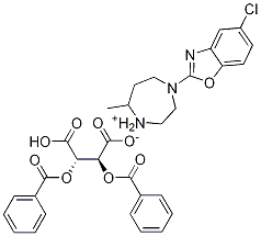 (R)-4-(5-chlorobenzo[d]oksazol-2-ilo)-7-metylo-1,4-diazepan-1-iuM (2S,3S)-2,3-bis(benzoiloksy)-3- karboksypropanian