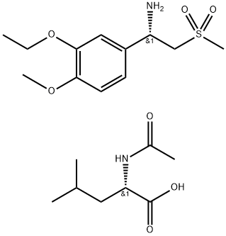 Sól (S)-1-(3-etoksy-4-metoksyfenylo)-2-(metylosulfonylo)etyloaminy N-acetylo-L-leucyny