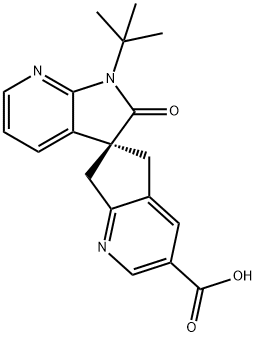 (S)-1'-(tert-butylo)-2'-okso-1',2',5,7-tetrahydrospiro[cyklopenta[b]pirydyno-6,3'-pirolo[2,3-b]pirydyna kwas ]-3-karboksylowy