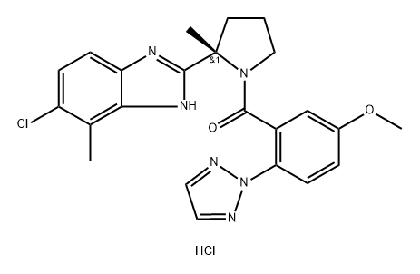 (S)-(2-(5-chloro-4-metylo-1H-benzo[d]imidazol-2-ilo)-2-metylopirolidyn-1-ylo)(5-metoksy-2-(2H-1,2 ,3-triazol-2-il)