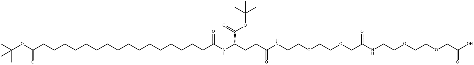 Kwas (S)-22-(tert-butoksykarbonylo)-10,19,24-triokso-3,6,12,15-tetraoksa-9,18,23-triazahentetrakontano-1,41-diowy