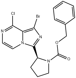 2-(1-bromo-8-chloroimidazo[1,5-a]pirazyn-3-ylo)pirolidyno-1-karboksylan (S)-benzylu