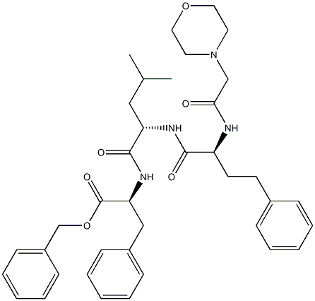 2-((S)-4-metylo-2-((S)-2-(2-morfolinoacetamido)-4-fenylobutanamido)pentanamido)-3-fenylopropanian (S)-benzylu