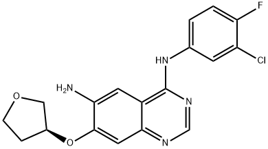 (S)-N4-(3-chloro-4-fluorofenylo)-7-(tetrahydrofuran-3-yloksy)chinazolino-4,6-diamina