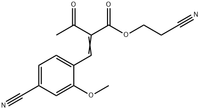 2-(4-cyjano-2-metoksybenzylideno)-3-oksobutanian (Z)-2-cyjanoetylu