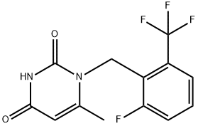 1-[2-Fluoro-6-(trifluorometylo)benzylo]-6-metylopirymidyno-2,4(1H,3H)-dion