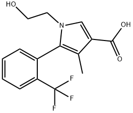 Kwas 1-(2-hydroksyetylo)-4-metylo-5-(2-(trifluorometylo)fenylo)-1H-pirolo-3-karboksylowy