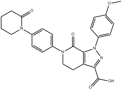 1-(4-metoksyfenylo)-7-okso-6-(4-(2-oksopiperydyn-1-ylo)fenylo)-4,5,6,7-tetrahydro-1H-pirazolo[3,4-c]pirydyna Kwas -3-karboksylowy