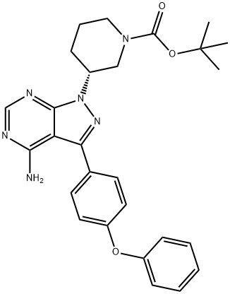 Kwas 1-piperydynokarboksylowy, 3-[4-aMino-3-(4-fenoksyfenylo)-1H-pirazolo[3,4-d]pirymidyn-1-ylo]-, ester 1,1-dimetyloetylowy, (3R)
