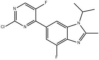 1H-Benzimidazol, 6-(2-chloro-5-fluoro-4-pirymidynylo)-4-fluoro-2-metylo-1-(1-metyloetylo)-