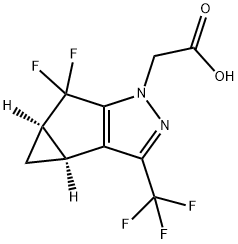 Kwas 1H-cyklopropa[3,4]cyklopenta[1,2-c]pirazolo-1-octowy, 5,5-difluoro-3b,4,4a,5-tetrahydro-3-(trifluorometylo)-, (3bS,4aR )-