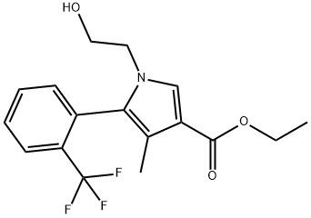 Kwas 1H-pirolo-3-karboksylowy, 1-(2-hydroksyetylo)-4-metylo-5-[2-(trifluorometylo)fenylo]-, ester etylowy