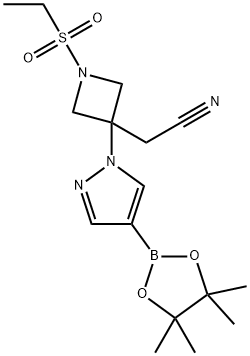 2-(1-(Etylosulfonylo)-3-(4-(4,4,5,5-tetrametylo-1,3,2-dioksaborolan-2-ylo)-1H-pirazol-1-ilo)azetydyn-3- ylo)acetonitryl