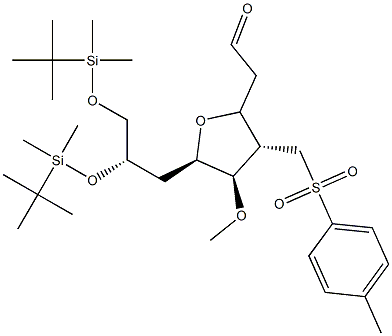 2-((2S,3S,4R,5R)-5-((S)-2,3-bis(tert-butylodimetylosililoksy)propylo)-4-metoksy-3-(tosylometylo)tetrahydrofuran-2-ylo)acetaldehyd