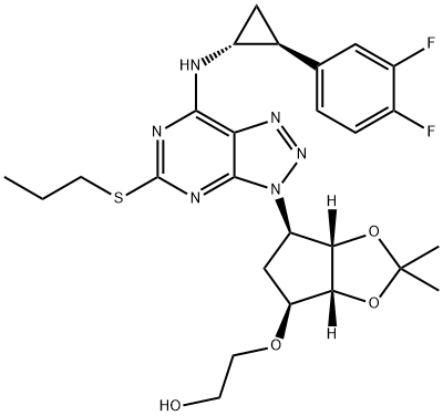 2-[[(3aR,4S,6R,6aS)-6-[7-[[(1R,2S)-2-(3,4-difluorofenylo)cyklopropylo]aMino]-5-(propylotio)-3H