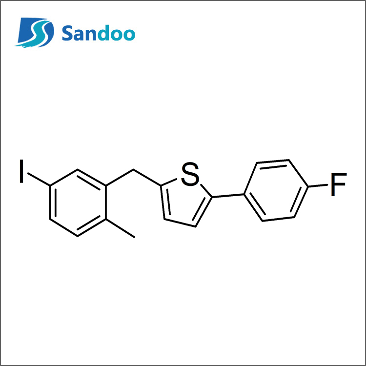 2-(4-Fluorofenylo)-5-[(5-jodo-2-metylofenylo)metylo]tiofen