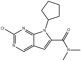 2-Chloro-7-cyklopentylo-N,N-dimetylo-H-pirolo[2,3-d]pirymidyno-6-karboksyamid
