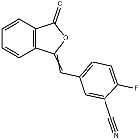 2-Fluoro-5-[(3-okso-1(3H)-izobenzofuranylideno)metylo]-benzonitryl