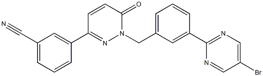 3-(1-(3-(5-bromopirymidyn-2-ylo)benzylo)-6-okso-1,6-dihydropirydazyn-3-ylo)benzonitryl