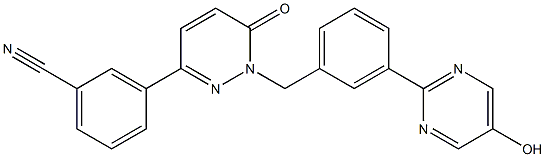 3-(1-(3-(5-hydroksypirymidyn-2-ylo)benzylo)-6-okso-1,6-dihydropirydazyn-3-ylo)benzonitryl