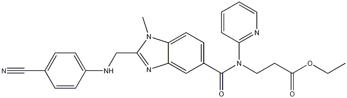 Ester etylowy kwasu 3-[[[2-[[(4-cyjanofenylo)amino]metylo]-1-metylo-1H-benzimidazol-5-ilo]karbonylo]pirydyn-2-yloamino]propionowego