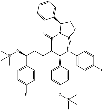 3-[(2R,5S)-5-(4-Fluorofenylo)-2-[(S)-[(4-fluorofenylo(amino)]][4-[trimetylosililo]-oksy]fenylo]metylo]-1- okso-5-[(trimetylosililo)-oksy]pentylo]-4-fenylo-(4S)-2-oksazolidynon