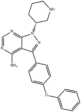 3-(4-fenoksyfenylo)-1-piperydyn-3-ylo-1H-pirazolo[3,4-d]pirymidyn-4-yloamina