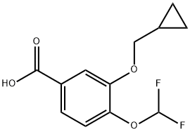 Kwas 3-cyklopropylometoksy-4-difluorometoksybenzoesowy