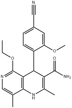 4-(4-cyjano-2-metoksyfenylo)-5-etoksy-2,8-dimetylo-1,4-dihydro-1,6-naftyrydyno-3-karboksyamid