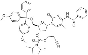 5'-O-(4,4'-DIMETOKSYTRYTYLO)-5-METYLO-N4-benzoilo-2'-DEOKSYCYTYDYNO-3'-(2-CYJANOETYLO-N,N-DIizopropylo)FOSFORAMIDYN