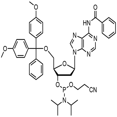 5'-O-(4,4'-Dimetoksytritylo)-N6-benzoilo-2'-deoksyadenozyno-3'-(2-cyjanoetylo-N,N-diizopropylo)fosforamidyn