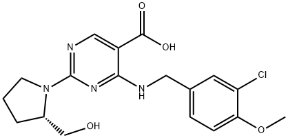 Kwas 5-pirymidynokarboksylowy, 4-[[(3-chloro-4-metoksyfenylo)metylo]aMino]-2-[(2S)-2-(hydroksymetylo)-1-pirolidynylo]-