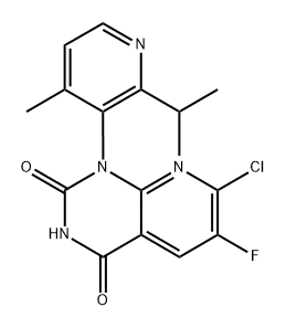 7-chloro-6-fluoro-(1M)-1-[4-metylo-2-(propan-2-ylo)pirydyn-3-ylo]pirydo[2,3-d]pirymidyno-2,4(1H, 3H)-dion