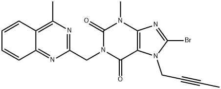 8-Bromo-7-but-2-ynylo-3-metylo-1-(4-metylochinazolin-2-ylometylo)-3,7-dihydropuryno-2,6-dion