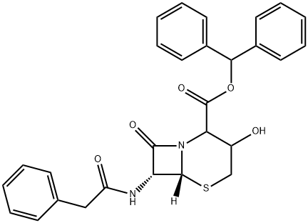 benzhydrylo(6R,7R)-3-hydroksy-8-okso-7-(2-fenyloacetamido)-5-tia-1-azabicyklo[4.2.0]oktano-2-karboksylan