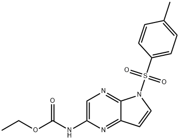 Kwas karbaminowy, N-[5-[(4-metylofenylo)sulfonylo]-5H-pirolo[2,3-b]pirazyn-2-ylo]-, ester etylowy
